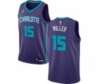 Charlotte Hornets #15 Percy Miller Authentic Purple Basketball Jersey Statement Edition