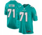 Miami Dolphins #71 Josh Sitton Game Aqua Green Team Color Football Jersey
