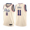 Philadelphia 76ers #11 James Ennis Swingman Cream Basketball Jersey - City Edition