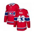Montreal Canadiens #43 Jordan Weal Authentic Red Home Hockey Jersey