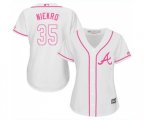 Women's Atlanta Braves #35 Phil Niekro Replica White Fashion Cool Base Baseball Jersey
