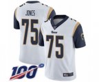 Los Angeles Rams #75 Deacon Jones White Vapor Untouchable Limited Player 100th Season Football Jersey