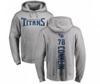 Tennessee Titans #78 Jack Conklin Ash Backer Pullover Hoodie