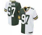 Green Bay Packers #97 Kenny Clark Elite Green White Split Fashion Football Jersey