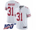 San Francisco 49ers #31 Raheem Mostert White Vapor Untouchable Limited Player 100th Season Football Jersey