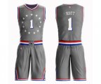 Philadelphia 76ers #1 Mike Scott Swingman Gray Basketball Suit Jersey - City Edition