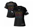 Women Denver Broncos #93 Jared Crick Game Black Fashion NFL Jersey