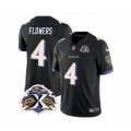 Baltimore Ravens #4 Zay Flowers Black 2023 F.U.S.E Throwback Vapor Limited Stitched Jersey