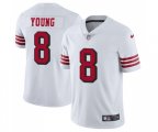 San Francisco 49ers #8 Steve Young Limited White Rush Vapor Untouchable Football Jersey