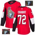 Ottawa Senators #72 Thomas Chabot Authentic Red Fashion Gold NHL Jersey