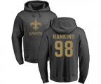 New Orleans Saints #98 Sheldon Rankins Ash One Color Pullover Hoodie