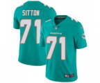 Miami Dolphins #71 Josh Sitton Aqua Green Team Color Vapor Untouchable Limited Player Football Jersey