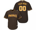 San Diego Padres Customized Replica Brown Alternate Cool Base Baseball Jersey