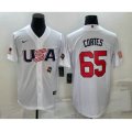 USA Baseball #65 Nestor Cortes 2023 White World Classic Stitched Jerseys