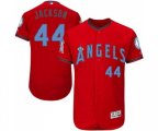 Los Angeles Angels of Anaheim #44 Reggie Jackson Authentic Red 2016 Father's Day Fashion Flex Base Baseball Jersey