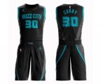Charlotte Hornets #30 Dell Curry Authentic Black Basketball Suit Jersey - City Edition