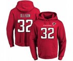 Atlanta Falcons #32 Qadree Ollison Red Name & Number Pullover Hoodie