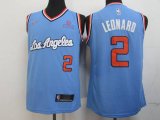 Los Angeles Clippers #2 Kawhi Leonard Light Blue Nike Swingman Jersey