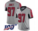 Atlanta Falcons #97 Grady Jarrett Limited Silver Inverted Legend 100th Season Football Jersey