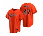 Baltimore Orioles #47 John Means Nike Orange 2020 Replica Alternate Jersey