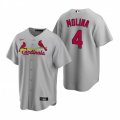 Nike St. Louis Cardinals #4 Yadier Molina Gray Road Stitched Baseball Jersey