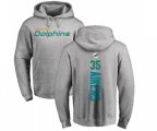 Miami Dolphins #35 Walt Aikens Ash Backer Pullover Hoodie