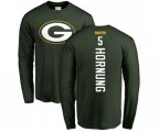 Green Bay Packers #5 Paul Hornung Green Backer Long Sleeve T-Shirt