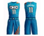 Oklahoma City Thunder #11 Detlef Schrempf Swingman Turquoise Basketball Suit Jersey - City Edition