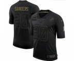 Detroit Lions #20 Barry Sanders 2020 Salute To Service Retired Limited Jersey Black