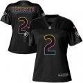 Women Oakland Raiders #2 Giorgio Tavecchio Game Black Fashion NFL Jersey