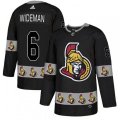 Ottawa Senators #6 Chris Wideman Authentic Black Team Logo Fashion NHL Jersey