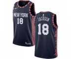 New York Knicks #18 Phil Jackson Swingman Navy Blue Basketball Jersey - 2018-19 City Edition