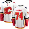 Calgary Flames #74 Daniel Pribyl Fanatics Branded White Away Breakaway NHL Jersey