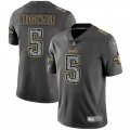 New Orleans Saints #5 Teddy Bridgewater Gray Static Vapor Untouchable Limited NFL Jersey