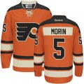 Philadelphia Flyers #5 Samuel Morin Premier Orange New Third NHL Jersey