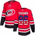 Carolina Hurricanes #86 Teuvo Teravainen Authentic Red USA Flag Fashion NHL Jersey