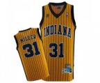 Indiana Pacers #31 Reggie Miller Authentic Gold Throwback Basketball Jersey