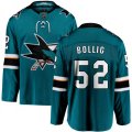 San Jose Sharks #52 Brandon Bollig Fanatics Branded Teal Green Home Breakaway NHL Jersey