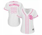 Women's San Diego Padres #22 Christian Villanueva Authentic White Fashion Cool Base Baseball Jersey