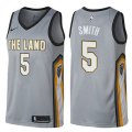 Cleveland Cavaliers #5 J.R. Smith Swingman Gray NBA Jersey - City Edition