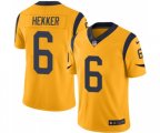 Los Angeles Rams #6 Johnny Hekker Limited Gold Rush Vapor Untouchable Football Jersey
