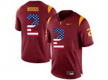 2016 US Flag Fashion USC Trojans Robert Woods #2 Patch College Football Jersey - Red