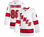 Carolina Hurricanes #86 Teuvo Teravainen White Road Authentic Stitched Hockey Jersey