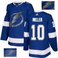 Tampa Bay Lightning #10 J.T. Miller Authentic Royal Blue Fashion Gold NHL Jersey