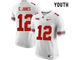 2016 Youth Ohio State Buckeyes C.Jones #12 College Football Limited Jersey - White