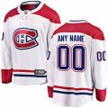Montreal Canadiens Custom Fanatics Branded White Away Breakaway Jerseysey
