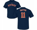 Houston Astros #11 Evan Gattis Navy Blue Name & Number T-Shirt