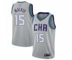 Charlotte Hornets #15 Kemba Walker Authentic Gray Basketball Jersey - 2019-20 City Edition