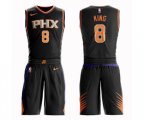 Phoenix Suns #8 George King Swingman Black Basketball Suit Jersey - Statement Edition
