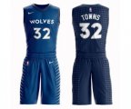 Minnesota Timberwolves #32 Karl-Anthony Towns Swingman Blue Basketball Suit Jersey